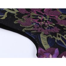 Sweet Berry лилово-черное в цветочек