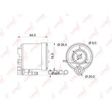 Фильтр Топливный Toyota Vitz   Belta   Yaris Ii 1.0   1.3   1.5  (Ksp9_,Scp9_,Ncp9_) 05-   Hiace 2.0   2.7 (Trh2__) 04- LYNXauto арт. LF163M