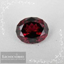 Сертифицированный насыщенно-красный гранат альмандин из Мозамбика огранки Баснословно овал 11,64x9,45мм 5,73 карат