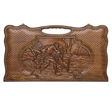 Нарды резные "Самсон и лев" с ручкой 60