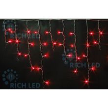 Rich LED RL-i3*0.5-B R Уличная светодиодная Бахрома 3x0.5 м, красный, пост свечение, провод черный