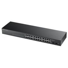 Интеллектуальный коммутатор zyxel gs1900-24 gigabit ethernet с 24 разъемами rj-45 и 2 sfp-слотами gs1900-24-eu0101f