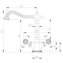 Смеситель Zorg A 7005K-BR бронза