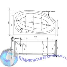 Акриловая ванна Aquanet Jersey 170x100 R