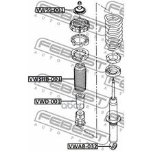 Сайлентблок Амортизационной Стойки | Зад Прав Лев | Volkswagen Touareg 2003-2010 Febest арт. VWAB032