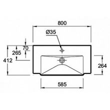 Тумба с раковиной Jacob Delafon Reve 80 белый, 2 ящика