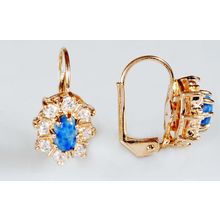 Серьги с лазуритом "С лучами"