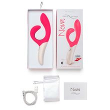 We-vibe Розовый вибромассажёр с клиторальным отростком We Vibe Nova Pink - 21,5 см. (розовый)