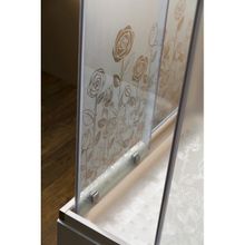 Душевой уголок Cezares Rosa A2 (90x90) стекло матовое с рисунком