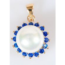 Кулон с жемчугом "В шпинели"