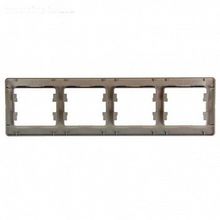 Рамка 4 поста GLOSSA, горизонтальная, баклажановый |  код. GSL001104 |  Schneider Electric