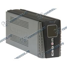 ИБП (UPS) 650ВА CrownMicro "CMU-650 LCD", черный [134304]