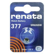 Батарейка Renata R 377 SR626SW 1.55V, 1 шт, блистер