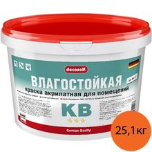 ДЕКОСЕЛФ краска в д влагостойкая (25,1кг)   DECOSELF краска в д влагостойкая акриловая для помещений (16,2л=25,1кг)