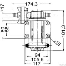 Osculati Self-priming electric pump 12 V 26 l min, 16.048.12