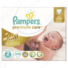 Pampers Premium Care 3-6 кг, размер 2, 148 шт.