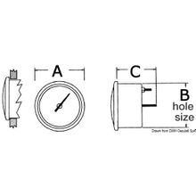 Osculati Voltmeter 18 32 V black glossy, 27.321.15