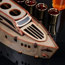 Мини-бар деревянный Яхта, серо-коричневый, 47 см