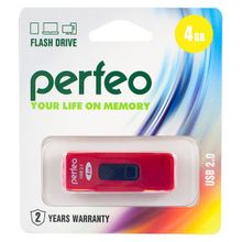 USB Flash PERFEO PF-S04R004 USB 4GB красный BL1