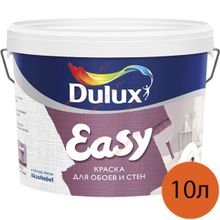 DULUX Easy краска база BW белая  для обоев и стен (10л)   DULUX Easy base BW краска в д для обоев и стен матовая (10л)
