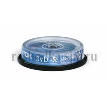 Диск Cake-10 шт (bulk) DVD-R TDK 4.7 Gb 16x