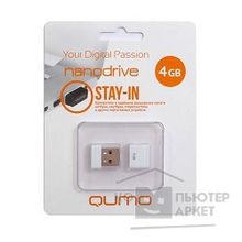 Qumo USB 2.0  4GB NANO QM4GUD-NANO-W White