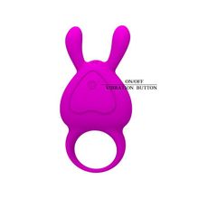 Фиолетовое перезаряжаемое эрекционное кольцо с вибрацией Фиолетовый