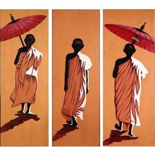 ОЛИМАР Набор из 3-х картин "Монахи в пустыне"