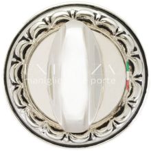 Завертка дверная сантехническая Extreza WC R02 натуральное серебро + черный F24