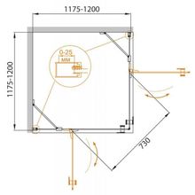 Душевой уголок CEZARES CRYSTAL-S-A-2 CRYSTAL-S-A-2-90-C-Cr