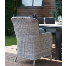 Кресло «Бергамо» из искусственного ротанга, цвет светло-серый, коричневый
