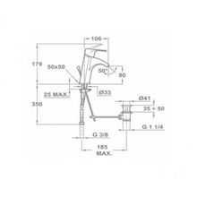 Teka Palma 653821210 для умывальника с мет. дон. клапаном