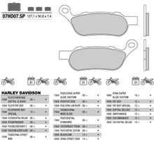 BREMBO Тормозные колодки BREMBO 07HD07SP