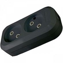 Колодка розеточная   2-местный, черный, SQ1806-0112 |  код. SQ1806-0112 |  TDM