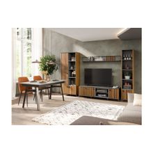 Алмаз. Любимый дом Элиот Стенка для гостиной №3 (Оникс Серый Орех фактурный)