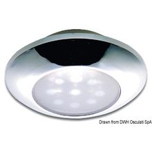 Osculati Watertight chromed ceiling light, white LED light, 13.179.02