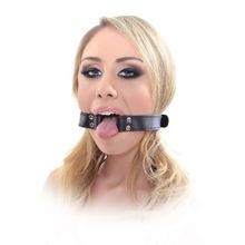 Чёрный кляп-кольцо Beginner s Open Mouth Gag Черный