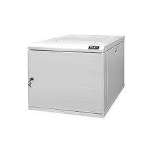 Настенный двухсекционный шкаф 19", 12u, металлическая дверь, Ш530хВ599хГ500мм, цельносварной, серый (twc-125350-m-w-gy) tlk