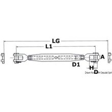 Osculati Turnbuckle AISI 316 12 mm, 07.192.12