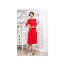 Красное платье на новый год Lala Style 1235-12