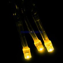Занавес уличный 1,5*2,5м., 360LED, прозрач.пров, Жёлтый, 4 режима, (можно соединять)