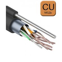 Кабель INTERLAN24 F UTP витая пара экранированный кат 5e, 4 пары, 24AWG, медь, для внешней прокладки (-40C° +60C°), PE, черный, 305м, с одножильным тр