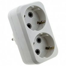 Разветвитель сетевой   ЛОНДОН 2-местный, с заземлением, ARP16-2 | код. ARP16-2 |  EKF