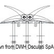 Osculati WING pop-up cleat AISI316 280x44 mm, 40.145.01