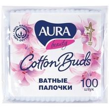 Aura Beauty Cotton Buds 100 палочек в пачке