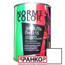 Эмаль ПФ-115 белая 0,9 кг. "Norme Color"  гост 6465-76  (14 шт уп.)   Ярославль