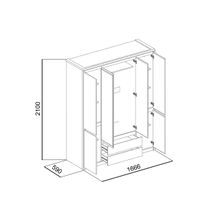 ПМ: Анрэкс Шкаф 4 дв Сомма