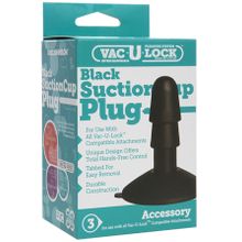 Плаг для страпон систем Vac-U-Lock Suction Cup Plug черный