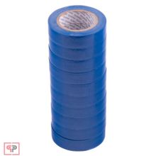 Matrix Набор изолент ПВХ 15 мм х 10 м, синяя, в упаковке 10 шт, 150 мкм Matrix