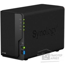 Synology DS218+ Сетевое хранилище 2xHDD, DC 2,0GhzCPU 2GB upto6 RAID0,1, SATA 3,5 2,5 3xUSB3.0 1eSATA 1GigEth iSCSI 2xIPcam up to 25 1xPS 2YW